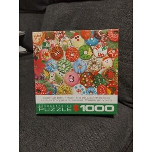 Eurographics 1000 Piece "Christmas DonutParty"Jigsaw Puzzle Complete Pieces Food